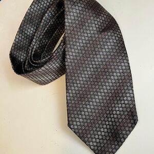 The Metropolitan Museum Of Art Silk Tie Geometric Abstract Brown Tones Men’s EUC